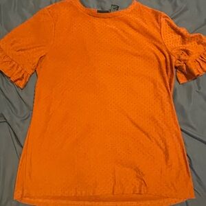 Aa Studio Orange Textured Knit Top